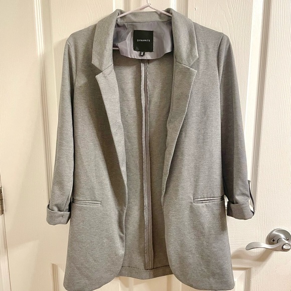 Dynamite Grey Boyfriend Blazer - Picture 7 of 8
